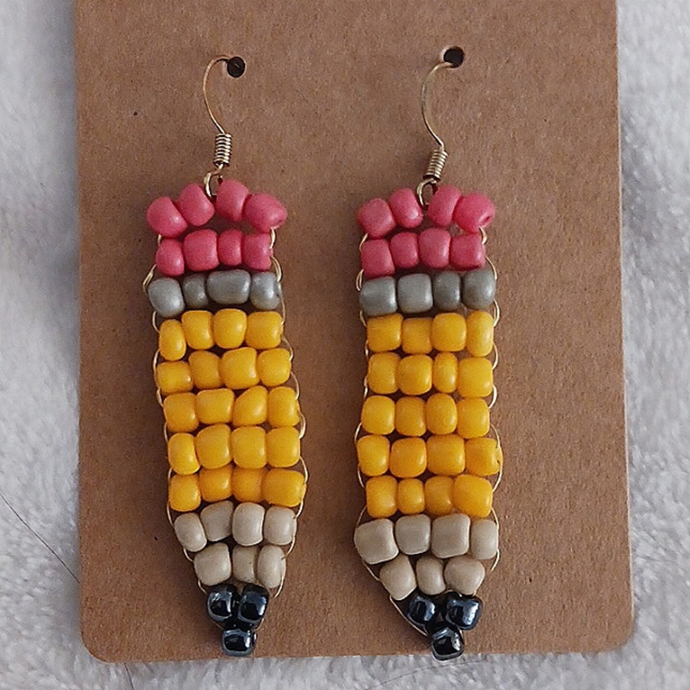 3 for $15 Beaded pencil earrings